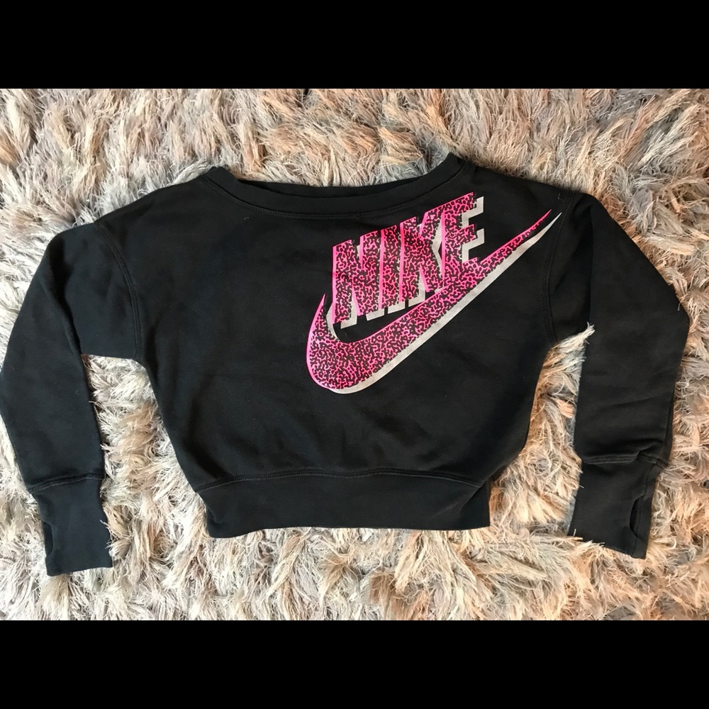 ♻️ Super Cute Nike Scoop Neck Crop Top sweatshirt
